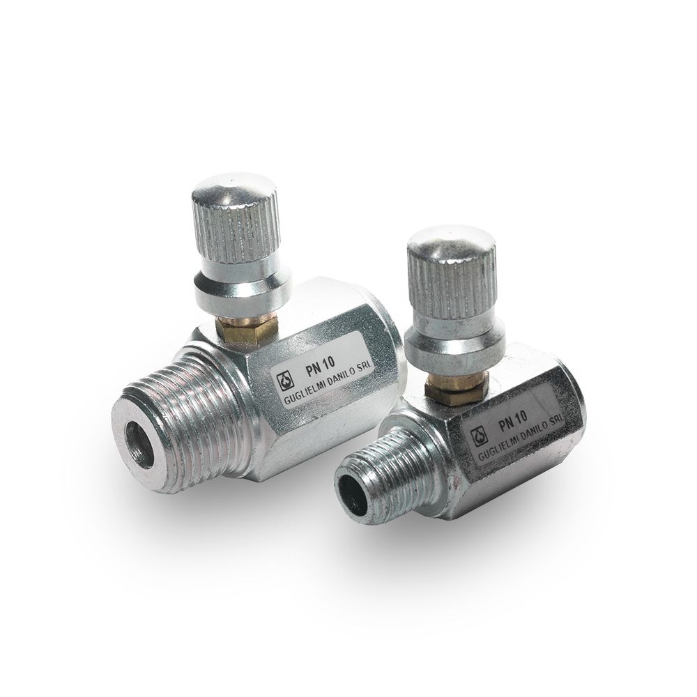 valvola a spillo in acciaio 1/4'' npt con tappo