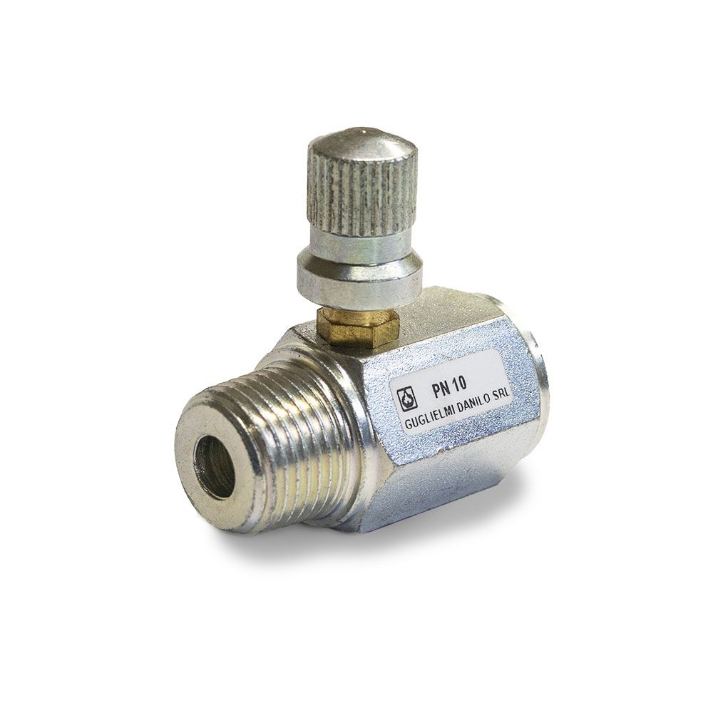 valvola push in acciaio inox aisi 303 a 3 vie  r 1/4''- alta pressione